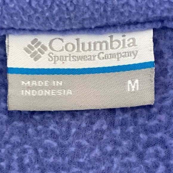 Columbia Women’s Zip Up Fleece Jacket Light Purple Size M - Picture 9 of 10